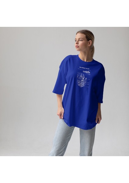 Millennium Falcon Oversize Tişört - Mavi fiyatları