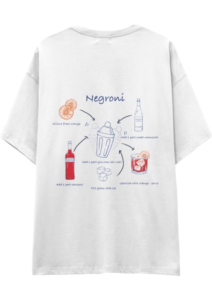 Negroni Oversize Tişört -Beyaz fiyatları