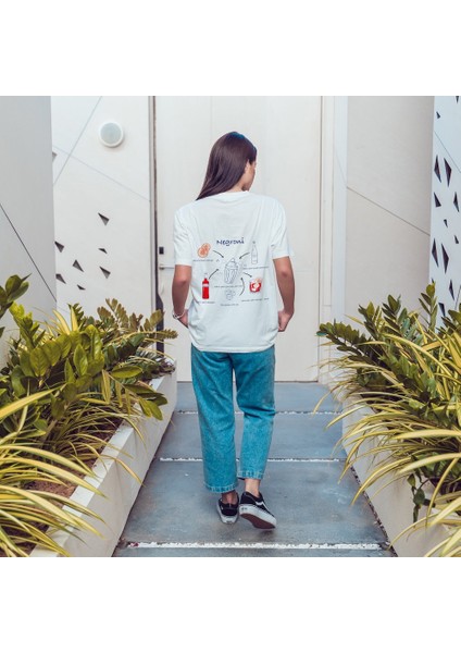 Negroni Oversize Tişört -Beyaz fırsatları