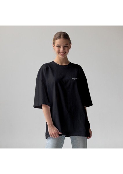 Silverstone Circuit Artwork Oversize Tişört - Siyah fırsatları