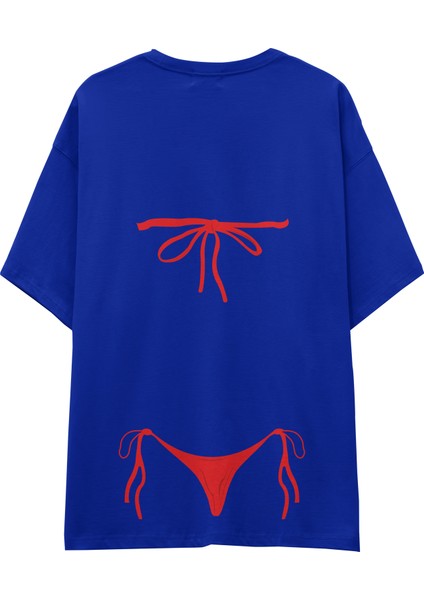 Red Bikini Oversize Tişört - Mavi fiyatları