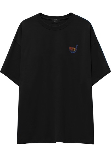 Ramen Bowl Club Oversize Tişört - Siyah fiyatları