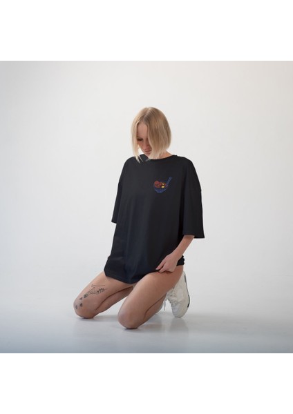 Ramen Bowl Club Oversize Tişört - Siyah modelleri