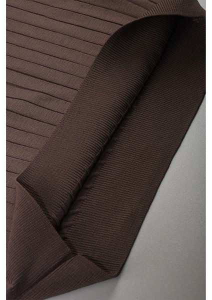 Erkek Kahve Slim Fit Polo Yaka Triko Kazak - Yumuşak Dokulu Esnek ve Şık Görünüm 2605305 fiyatları