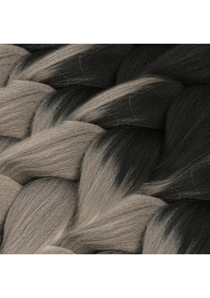 Afrika Örgüsü ve Rasta Için Sentetik Ombreli Saç - Siyah / Koyu Gri modelleri