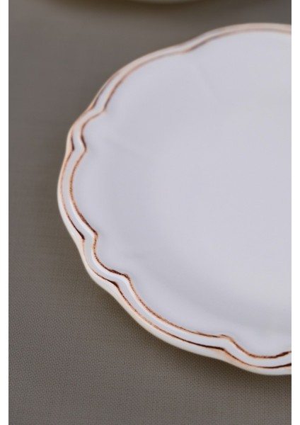 Porselen Antik Stoneware Pasta Tabağı 20,50CM 6 Kişilik 6 Parça fırsatları