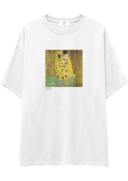 The Kiss Oversize Tişört - Beyaz