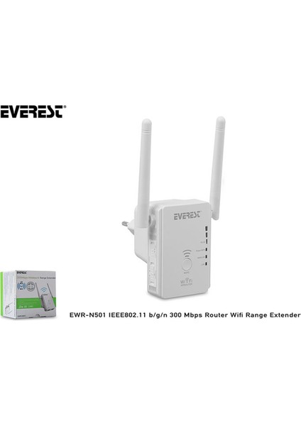 Everest EWR-N501 IEEE802.11 B-G-N 300 Mbps Router Wifi Range Extender