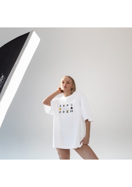 Star Wars Icons Oversize Tişört - Beyaz fiyatları