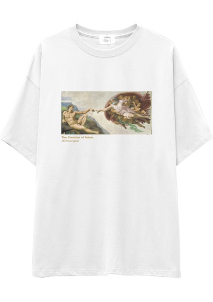 The Creation Oversize Tişört - Beyaz
