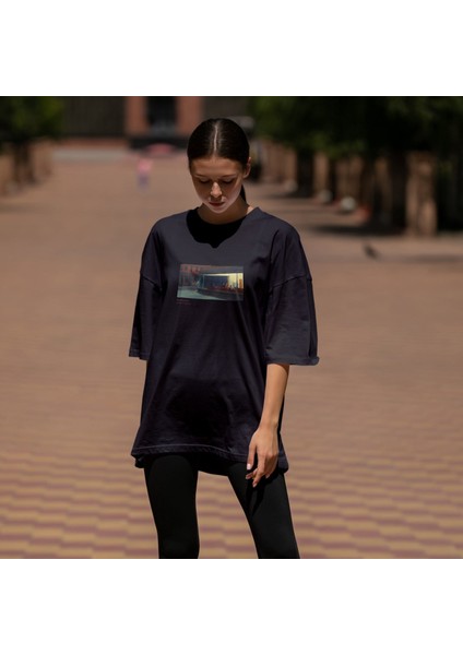 Nighthawks Oversize Tişört - Siyah fiyatları