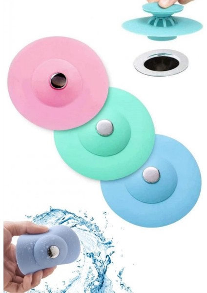 Süzgeçli Küvet Banyo - Lavabo Süzgeci - Tıkacı Tıpa - Aç Kapa Tıpa