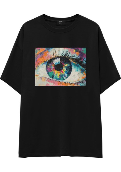 The Eye Oversize Tişört - Siyah