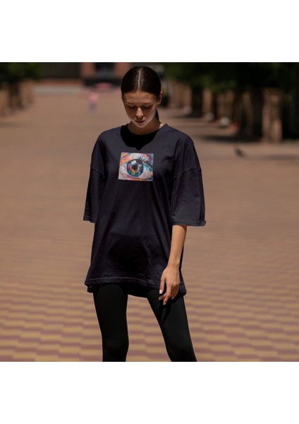 The Eye Oversize Tişört - Siyah fiyatları