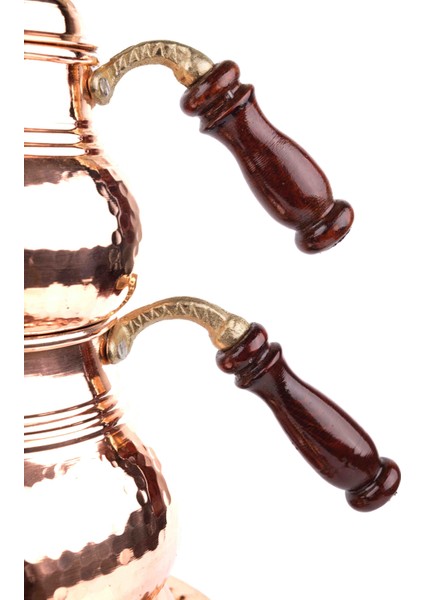 Bakır Ocaklı Çekiç Dövmeli Çaydanlık 0.80 mm Sac, 1.1 Kğ, 2.6 Lt, Orta Boy fiyatları