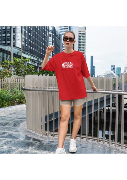 Star Wars Oversize Tişört - Kırmızı fiyatları