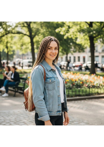 Afrika Örgüsü ve Rasta Için Sentetik Ombreli Saç - Küllü Kahve / Platin