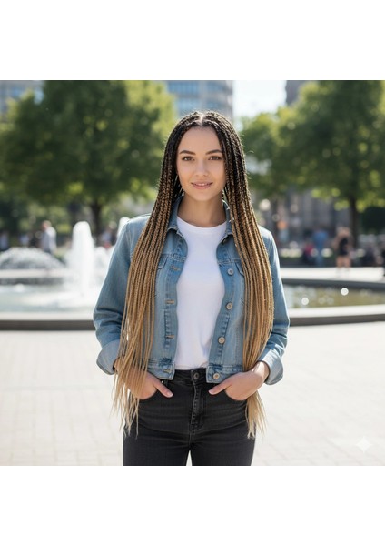 Afrika Örgüsü ve Rasta Için Sentetik Ombreli Saç - Siyah / Balköpüğü