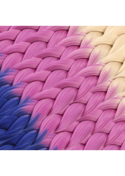 Afrika Örgüsü ve Rasta Için Sentetik Ombreli Saç - Platin / Lila / Mavi fiyatları