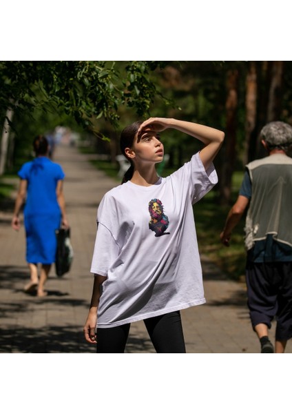Zeus Oversize Tişört - Beyaz fiyatları