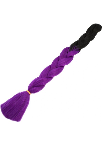 Afrika Örgüsü ve Rasta Için Sentetik Ombreli Saç - Siyah / Mor fiyatları