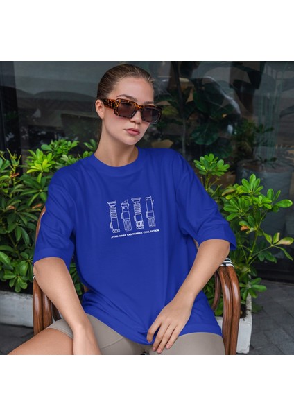 Star Wars Lightsaber Collection Oversize Tişört -Mavi fiyatları