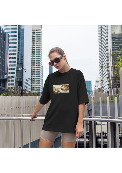 The Creation Oversize Tişört - Siyah fiyatları