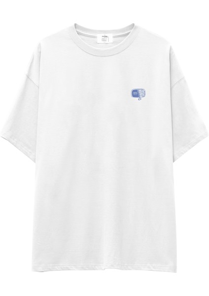 Sardines Oversize Tişört - Beyaz fiyatları