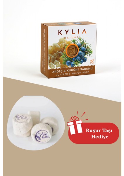 Ardıç Kükürt Sabun 125 gr. (Ruşur Taşı Hediyeli)