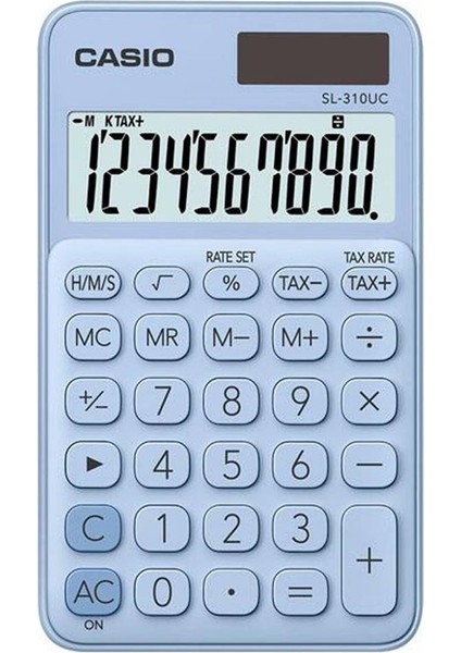 Casio SL-310UC-LB Cep Tipi 10 Hane Açık Mavi Hesap Makinesi