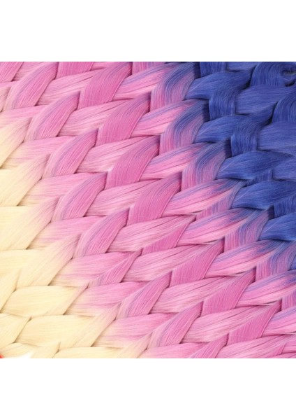 Afrika Örgüsü ve Rasta Için Sentetik Ombreli Saç - Mavi / Lila / Platin fiyatları