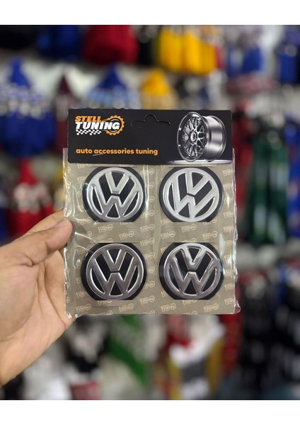 Universal Araç Uyumlu, Ww Jant Göbeği Arması, Sticker 4'lü Set 60MM fiyatları