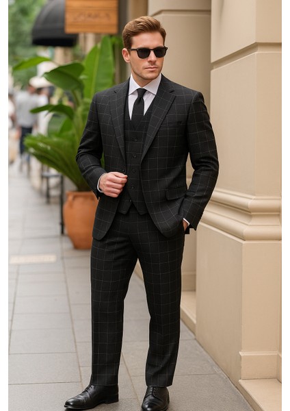 Damat Slim Fit Renk Seçenekleriyle Mono Yaka Tek Yırtmaçlı Astarlı Takim Elbise Kombinli