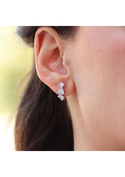 Kalp Taşlı Gümüş Küpe fiyatları