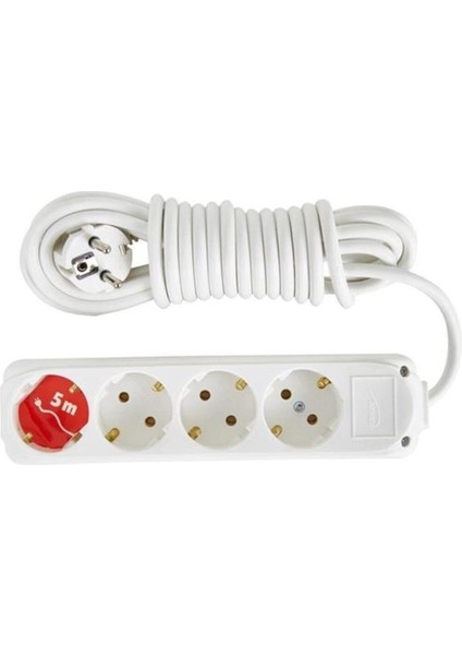 Almera 4lü 5mt Topraklı Priz (9240105)