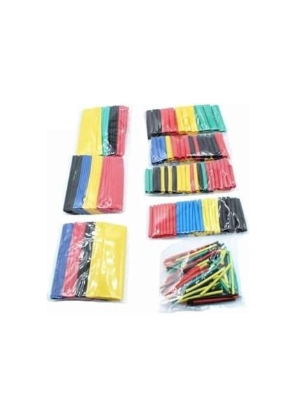 164 Parça Renkli Isıyla Daralan Makaron Seti Shrink Kablo Kablo Tamir Kiti modelleri