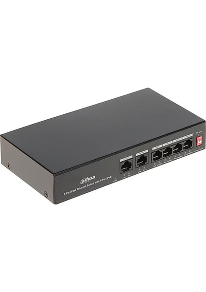 Dahua PFS3006-4ET-36 6 Port 10-100 (4 Poe + 2fe Uplınk Toplam 36W Poe)