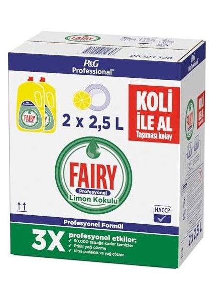 Fairy Profesyonel Sıvı Bulaşık Deterjanı Elde Yıkama Limon Kokulu 2.5 L, Pack Of 1 modelleri