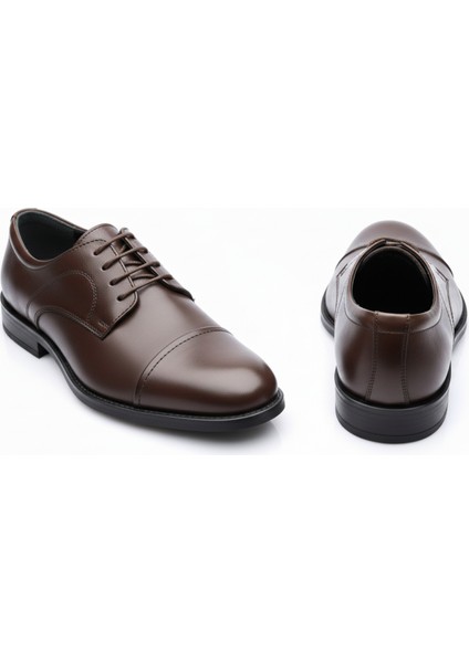 GR0413 Hakiki Deri Kaydırmaz Kauçuk Taban Üst Kalite Kahverengi Klasik Baba Ayakkabısı modelleri