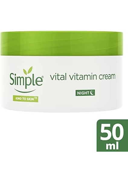 Simple Vital Vitamin Gece Kremi 50 ml 1 Paket (1 x 50 Ml)