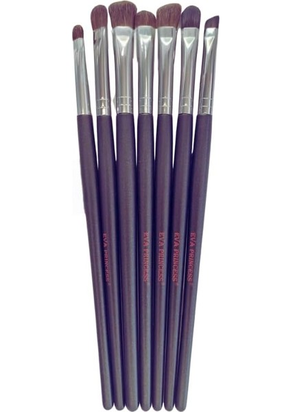 Evaprıncess 7'li Makyaj Fırça Seti, Far Fırçası, Koyu Renkli, Kişisel Bakım