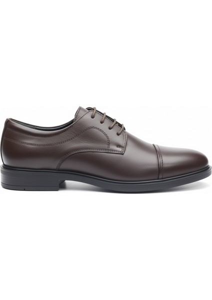 GR0413 Hakiki Deri Kaydırmaz Kauçuk Taban Üst Kalite Kahverengi Klasik Baba Ayakkabısı fırsatları