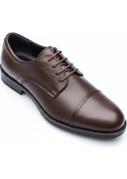GR0413 Hakiki Deri Kaydırmaz Kauçuk Taban Üst Kalite Kahverengi Klasik Baba Ayakkabısı indirimleri