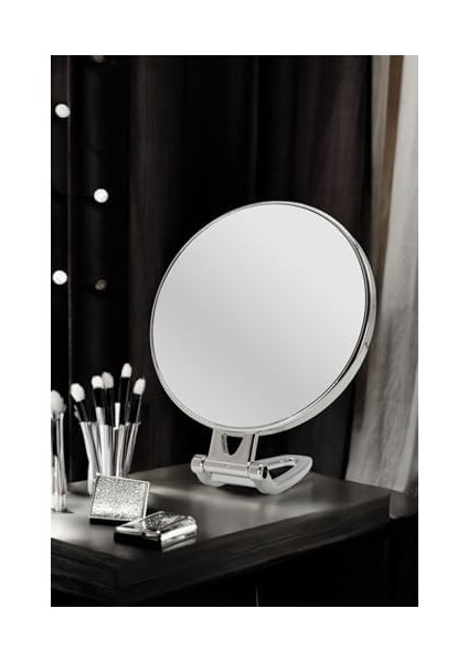 Efe Mark Beauty Serisi 3x Büyüteçli Çift Taraflı Ayarlanabilir Eğimli Masa Üstü Makyaj Aynası 16X16 cm Yuvarlak fiyatları
