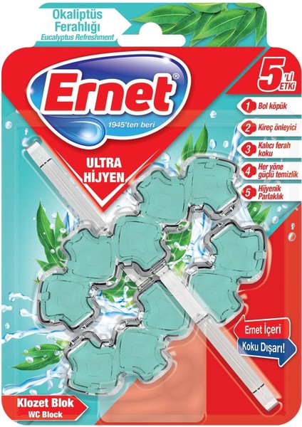 Ernet Klozet Ultra Hijyen Okaliptus Ferahliği 2 x 50 G