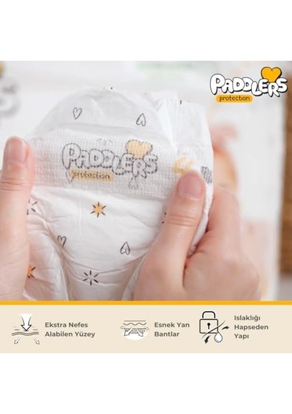Paddlers Protection Bebek Bezi 1 Numara Yenidoğan 64 Adet (2-5 Kg) Jumbo Paket