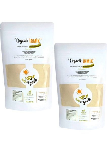 Organik Bebek Irmiği 2'li Paket (2X500 Gr) -Pestisit Analizli