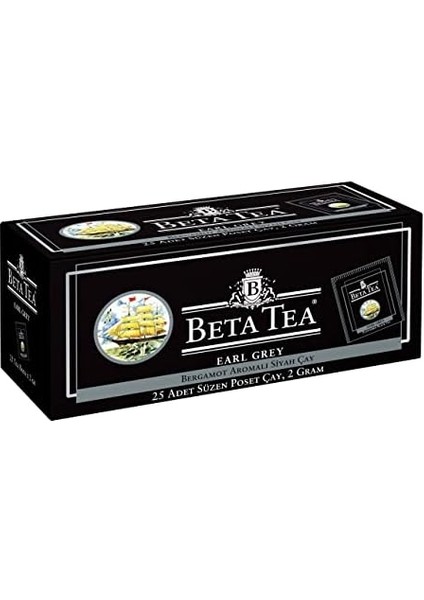 Beta Tea Earl Grey Bardak Poşet 25 Adet (Bergamot - Tomurcuk Çayı) fiyatları