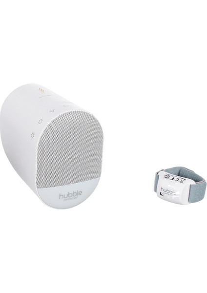 Hubble Guardian+ Çocuk Nabız, Oksijen, Ateş ve Uyku Takibi. Ninni Çalar, Bebek Telsizi, Bluetooth Speaker, Gece Lambası