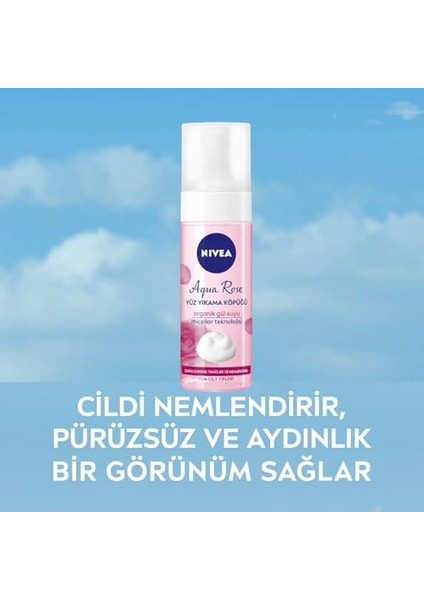 Nıvea Aqua Rose Organik Gül Suyu Içeren Yüz Yıkama Köpüğü 150ML, Nemlendirici, Yüz Temizleyici, Micellar modelleri